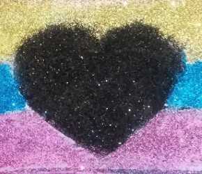 Glitter heart for article on self care