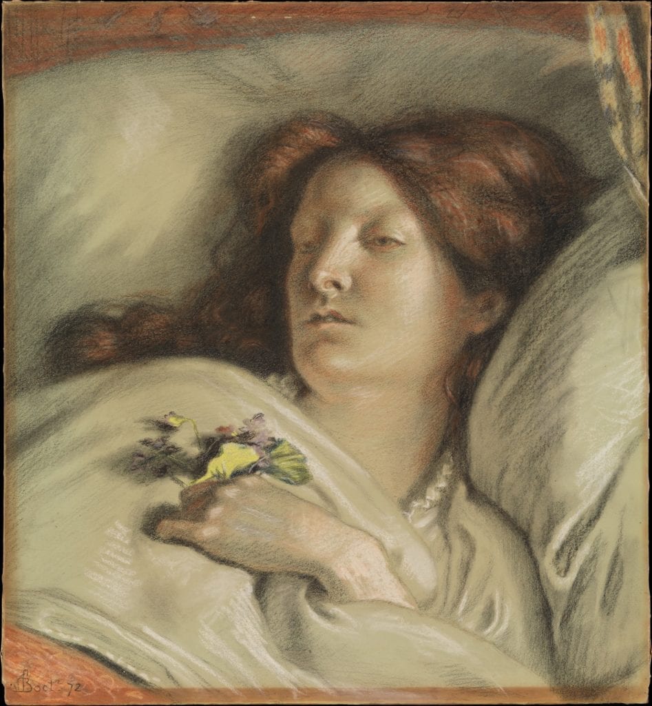 The Convalescent (A Portrait of the Artist's Wife). Ford Madox Brown.