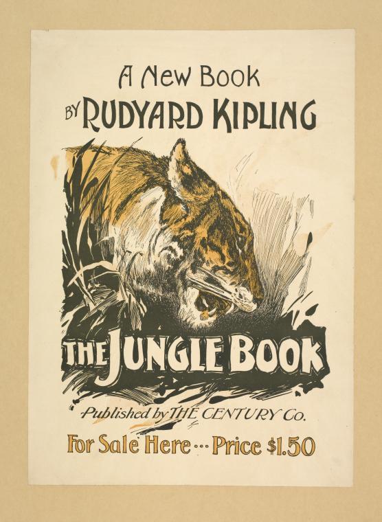 Poster advertising the Jungle book by Rudyard Kipling