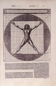 Vitruvius’s illustration, which inspired Leonardo
