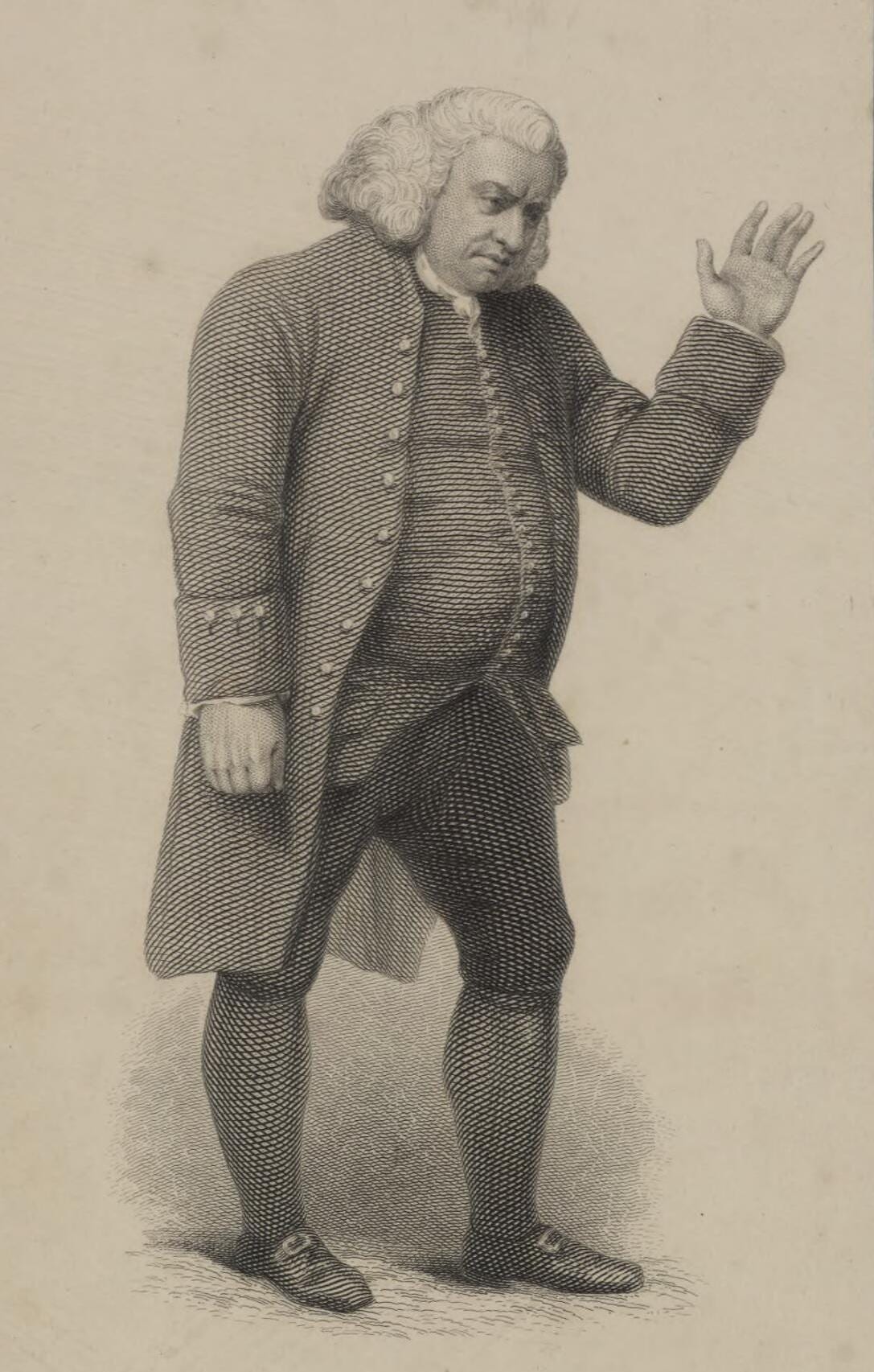 Illustration of Samuel Johnson walking
