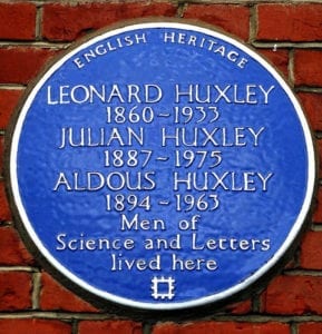 Blue Plaque for children and grandchildren of Thomas Henry Huxley