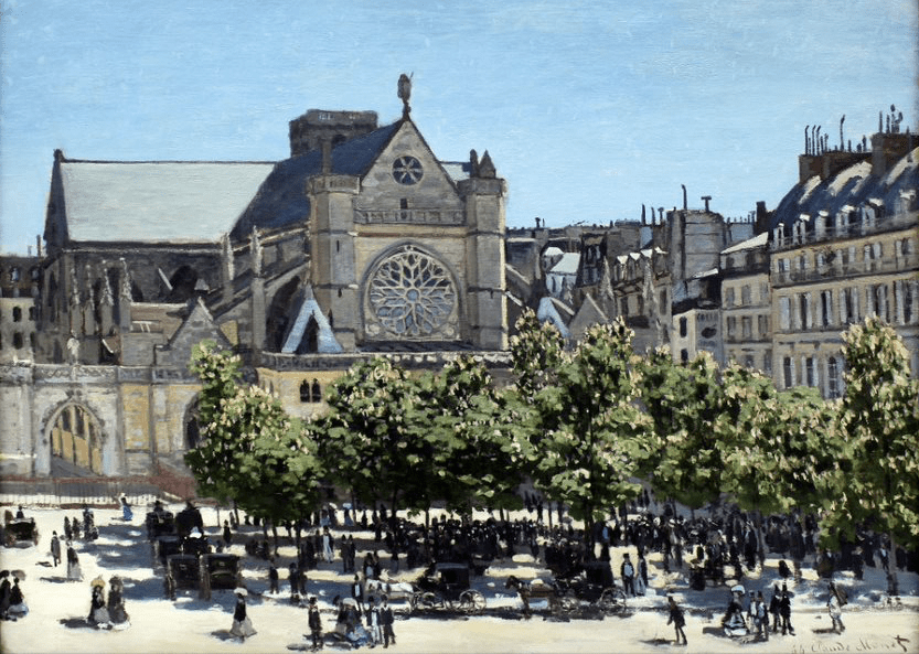 Painting of St. Germain l’Auxerrois à Paris