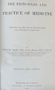Title-page of “The Principles and Practice of Medicine” by Osler