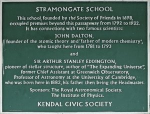 Dalton & Eddington plaque