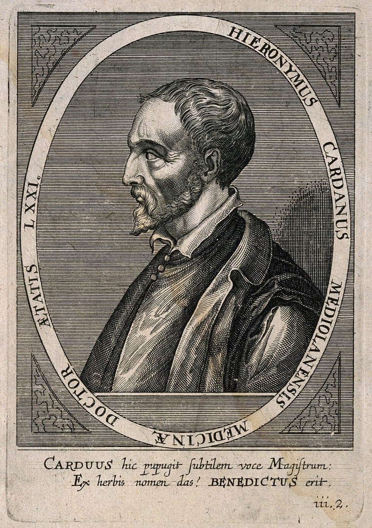 Engraving of Girolamo Cardano