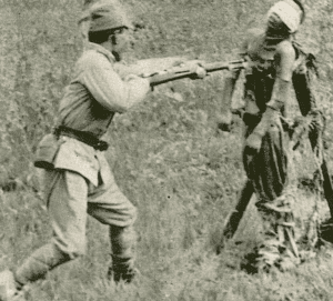 Bayonet practice for Unit 731