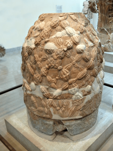 Omphalos stone which served as the belly button of the world for ancient Greece