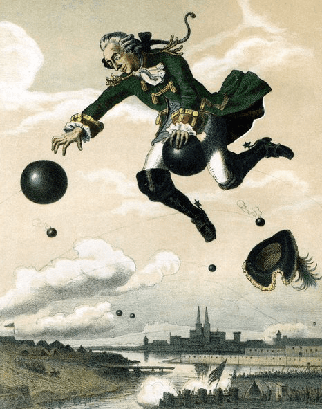 Illustration of Baron von Münchhausen, namesake of Munchausen by Proxy