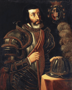 Portrait of conquistador Hernan Cortes