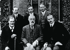 Group photo containing Carl Jung and Sigmund Freud