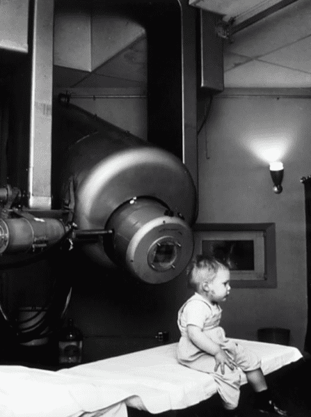 pediatric patient in vintage photograph