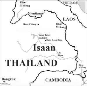The Isaan region in Thailand