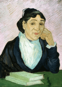 Portrait of Madame Ginoux who was served absinthe by her customers, one of which was Van Gogh.