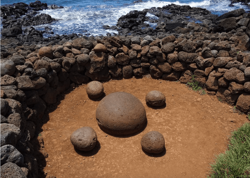 Stones representing the navel of the world
