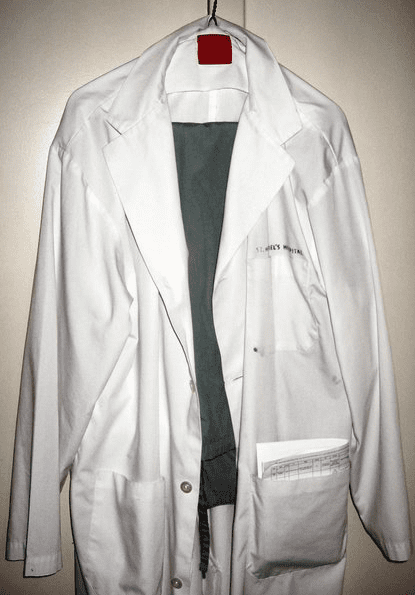 White coat of medical students