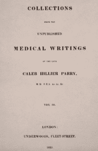 Title page of Caleb Hillier Parry's Unpublished Medical Writings