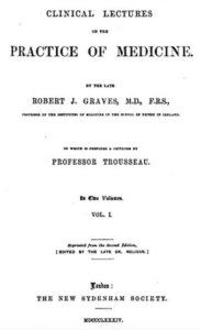 Title page of Clinical Lectures on the Practice of Medicine by Robert J. Graves, M.D., F.R.S.