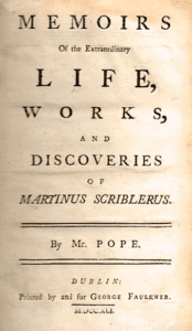 Title page of Martinus Scriblerus
