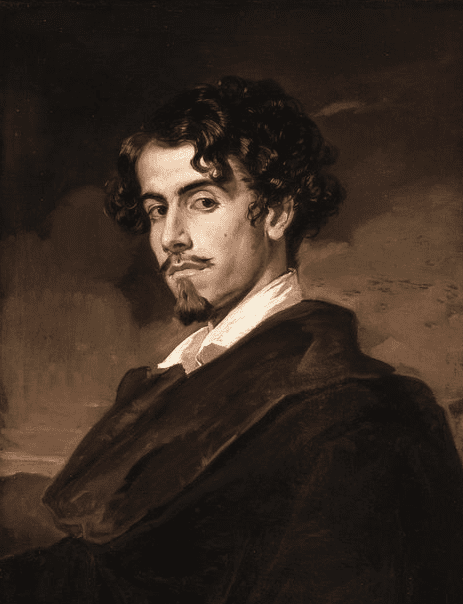 Gustavo Adolfo Bécquer. a man with curly hair and short mustache and beard
